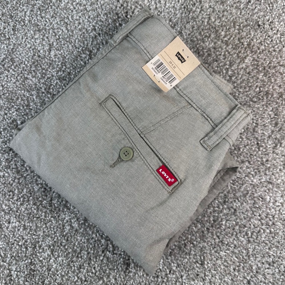 Levis XX Chino Pants Mens 29x32 Grey Standard Taper Stretch Lightweight NWT